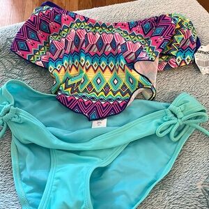 Since bikini top size medium and bottom size large